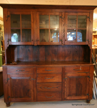 custom handcrafted hutch cabinet from reclaimed chestnut 